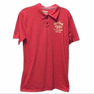 Lucky brand polo 1990 LA California live free XL